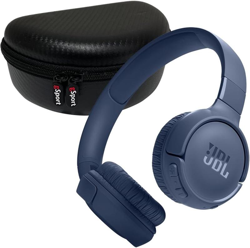 JBL Tune 520BT Wireless On Ear Headphones Bundle with gSport Carbon Fiber Case