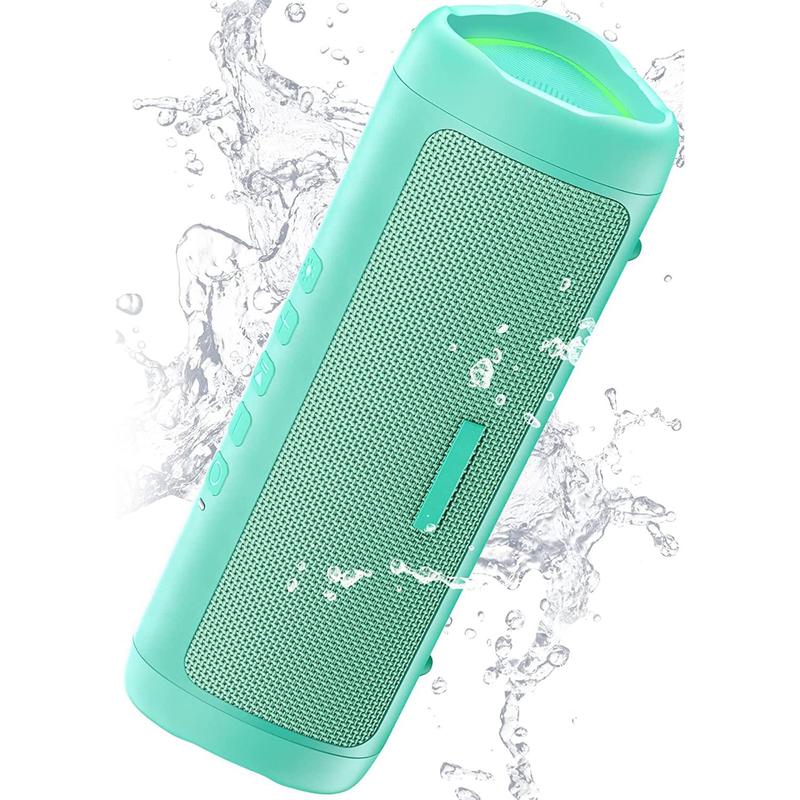 Portable Wireless Speaker for Summer, Waterproof HD Audio Speaker with Colorful LED Light, Large Capacity TWS Stereo Sound Speaker, Outdoor Small Speaker Suitable for Home, Party, Outdoor, Beach, Speakers for Birthday Gift