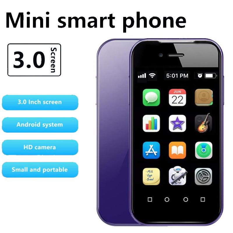 Mini phone super kids smart phone 32G, smartphone tempered cellphone portable mini phone 3G unlocked small smartphone with 3GB + 32GB, 3.0 