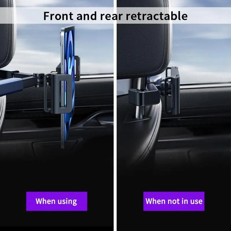 Car Seat Headrest Tablet Holder for Summer Gift, Adjustable Car Seat Tablet Mount, Retractable Smartphone Bracket, Car Interior Cellphone Stand, Tablet & Mobile Devices Holder for Car, Car Accessories