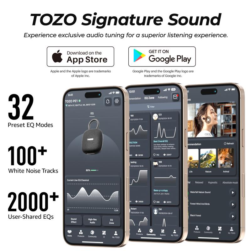 TOZO PE1 Portable Bluetooth Speakers with Adjustable Carabiner, Mini Bluetooth Wireless Shower Speaker with IPX8 Waterproof, 32H Playtime Punchy Bass Audio Speaker for Home, Outdoor and Travel, Black