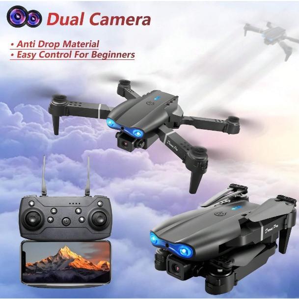 E99 Drone With Camera, Foldable RC Drone, Remote Control Drone Toys For Beginners Men's Gifts, Indoor And Outdoor Affordable UAV, Christmas Halloween Thanksgiving Gift