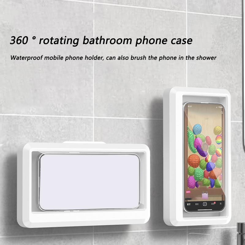 Bathroom mobile phone holder, bathroom waterproof and anti fog mobile phone wall hanging