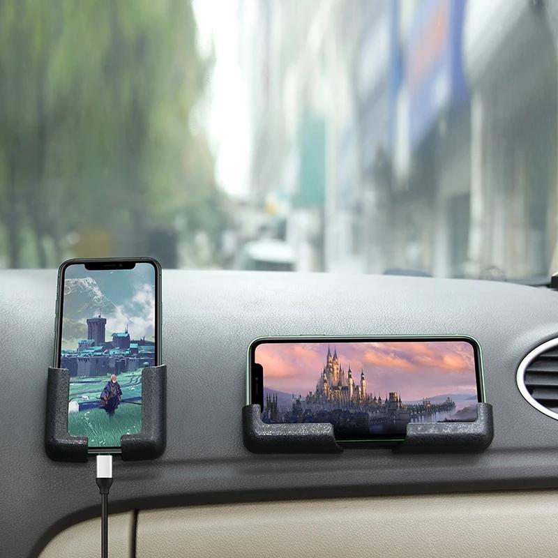 Self-adhesive Car Phone Holder, Creative Multifunctional Car Phone Rack, Stable Car Interior Phone Stand, Phone Accessories