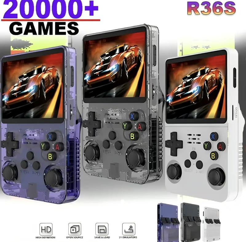 R36S Retro Video Game Console,Rechargeable Handheld Game Device,Contains 15000+ Games,3.5-inchPS screen, Portable Gaming and Entertainment Devices,64G Card Pre-Installed Games,Halloween Gifts,Christmas Gifts,Gifts for Boys,consola de Protection