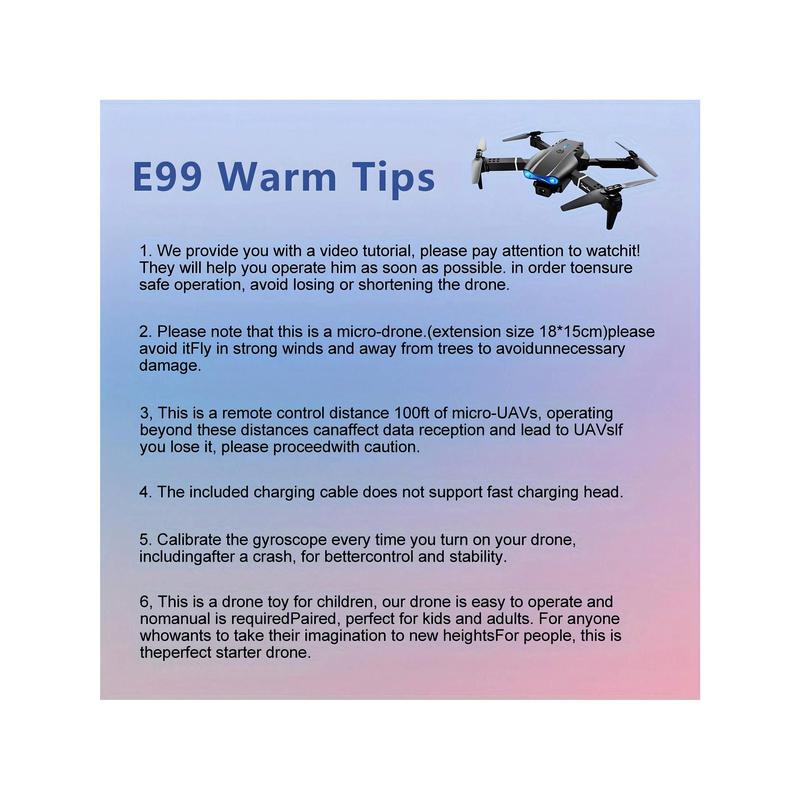 E99 Drone With Camera, Foldable RC Drone, Remote Control Drone Toys For Beginners Men's Gifts, Indoor And Outdoor Affordable UAV, Christmas Halloween Thanksgiving Gift