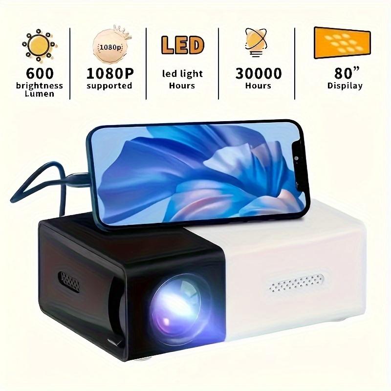 Mini Projector- Portable 3D-Ready, Professional High-definition Mini Projector Suitable For Home CinemasAnd Outdoor Camping, Compatible HDTV, USB SD AndHolder, Christmas, Halloween, Thanksgiving Gifts-Cornbuy