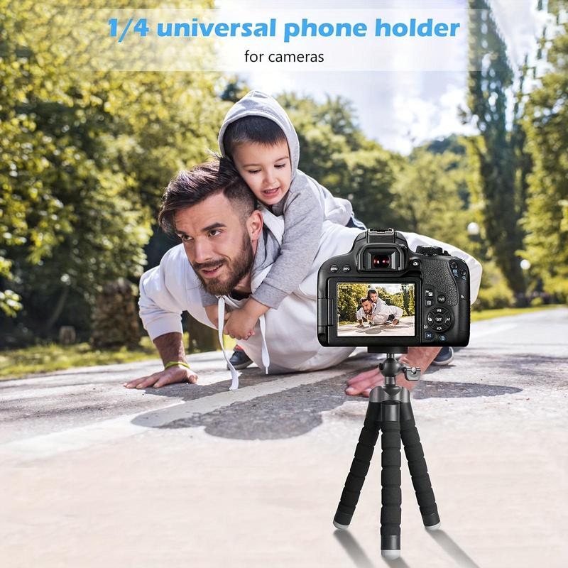 Mobile Phone Holder, Camera Stand, Folding Stand with 360° Rotating Ball Head Suitable for iPhone, Mobile Phones, Cameras