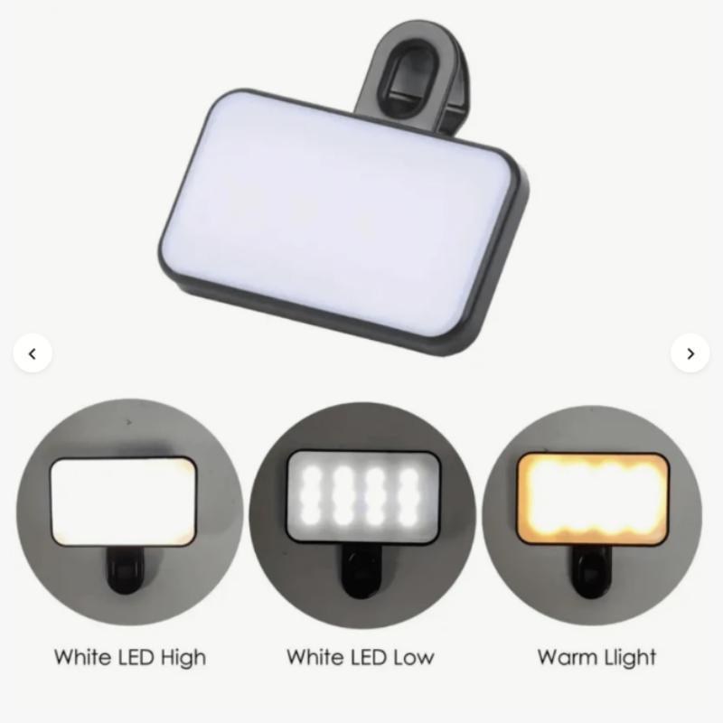 Portable LED Fill Light, USB Rechargeable Selfie Light, Pocket Light for Mobile Phone, Computer Video Conference, Mini Light for Mobile Phone