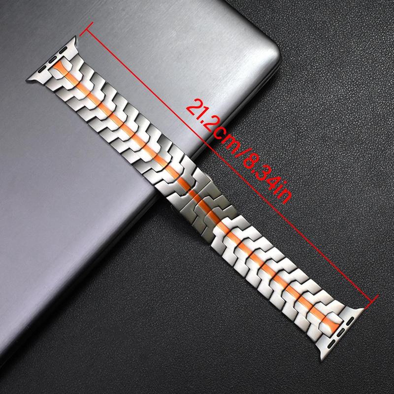 Stainless Steel Watch Band, Luxury Men Watch Band for iWatch Series 10 9 8 7 Se Ultra 1 2, Smart Watch Accessories