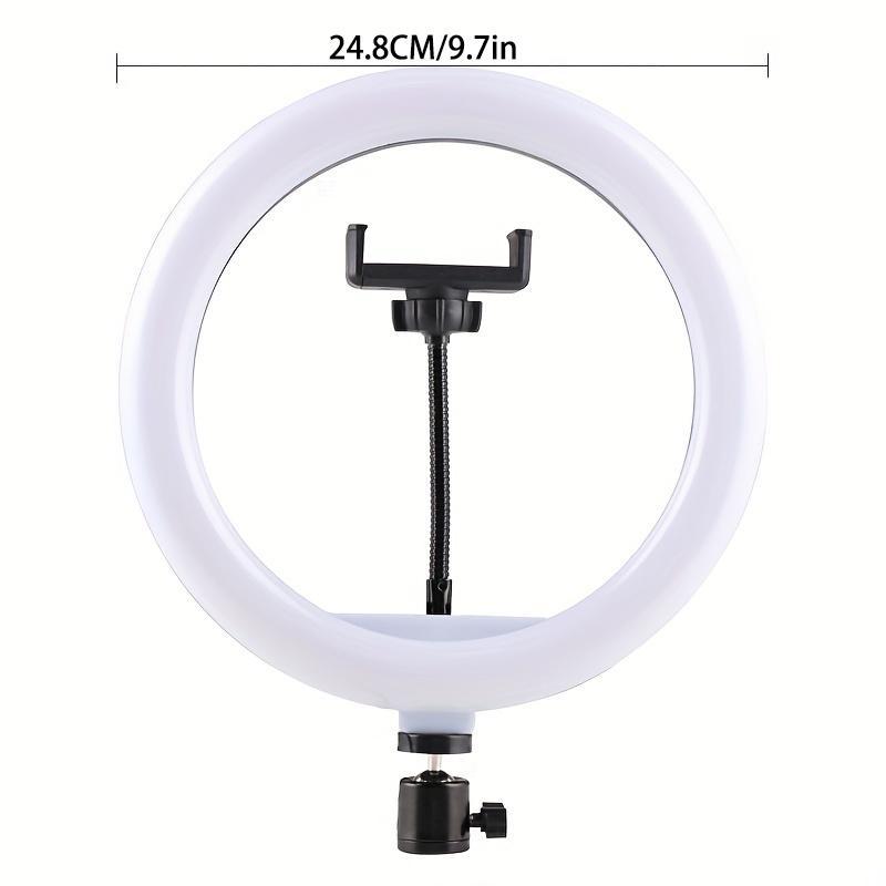 10 Inch Selfie Light Stand, Cellphone Selfie LED Light Stand, 3 Light Modes Smartphone Selfie Stand Ring Light, Selfie Accessories, Summer Essentials, Selfie Phone Tripod