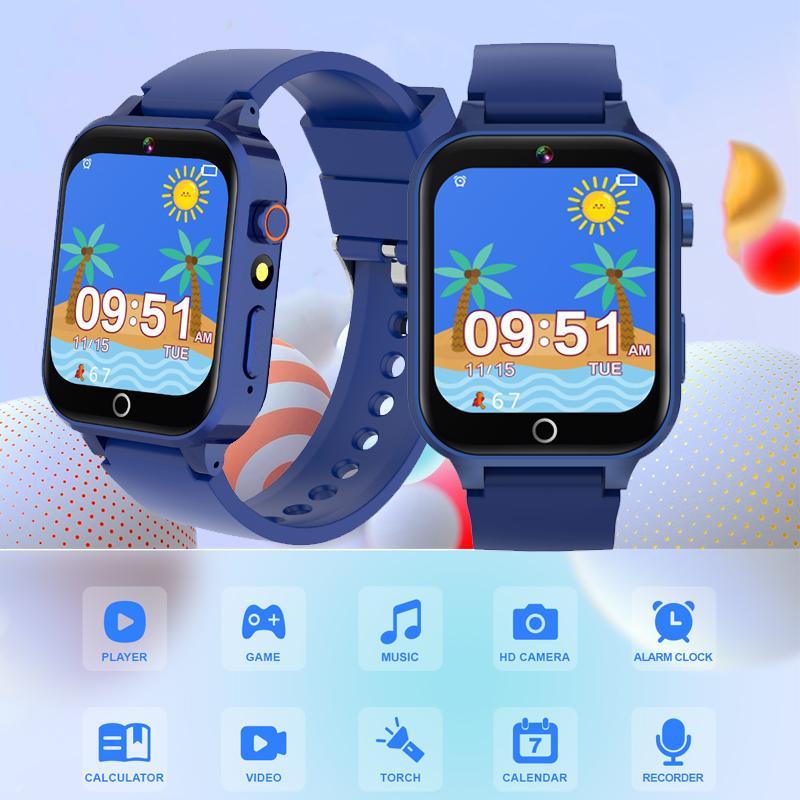 Multifunctional Children Smart Watch, HD Touch Screen Digital Watch with 26 Puzzle Games, Birthday Gifts for Children 3-12 Years