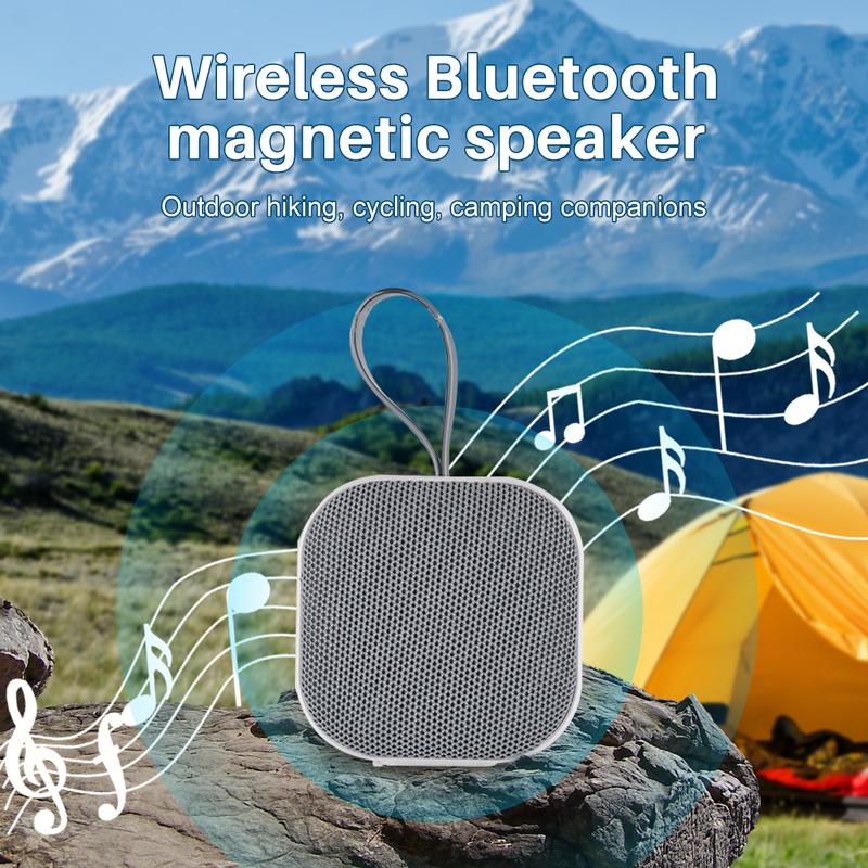 Portable Waterproof Bluetooth Speaker, Magnetic Design, IP67, USB-C Quick Charge, 600mAh Battery, Voice Assistant, True Wireless Pairing, Heavy Bass for Sports & Adventure