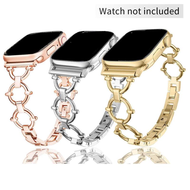 GIROUETTE Fashionable Bracelet Band, 1 Count Stylish Watch Band for Women, Smart Watch Accessories Compatible with Apple Watch Series 9 8 7 6 5 4 3