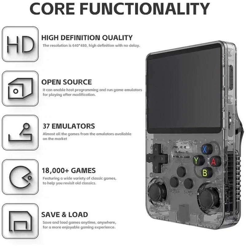 Black Friday Surprise Price, R36S Portable Retro Game Console, Game Room Gadget, 3.5 Inch iPS Screen Retro Game Console, Rechargeable Handheld Gaming Device with 16000+ Games and 20+ Emulators game stick