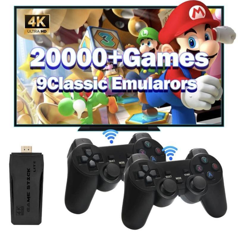  :tiktokshop gamersupermario family retrogames,Retro Game Stick with Wireless Controllers,video game consolee with Built-in 40+Emulators,     4K hdml output,Controller,for TV Plug and Play(64G)nostalgia stick game Plug and new  game