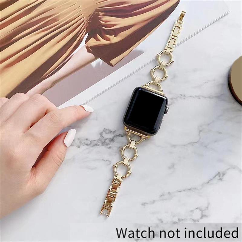 GIROUETTE Fashionable Bracelet Band, 1 Count Stylish Watch Band for Women, Smart Watch Accessories Compatible with Apple Watch Series 9 8 7 6 5 4 3