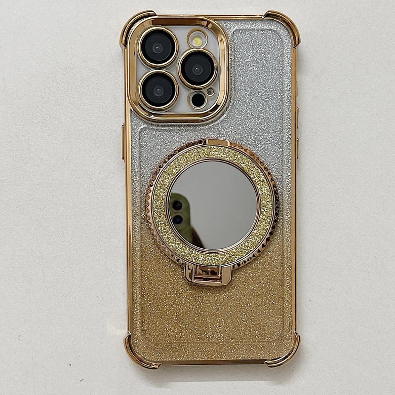 Luxury Glitter Phone Cases with Ring Holder for Summer Fall Gift, All-inclusive Phone Case, Magnetic Smartphone Protective Cover Compatible with iPhone 15 Pro Max Case iPhone 14 Pro Max Case iPhone 11 Cases iPhone 12 13 Cases, Phone Accessories