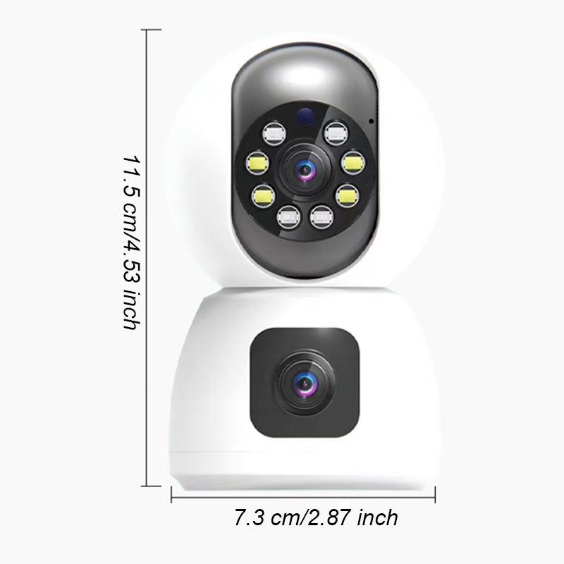 1080P Security Camera, Wireless 2.4G WiFi 5G Security Camera, AI Human Tracking PTZ 360 Degree View Security Camera for Home