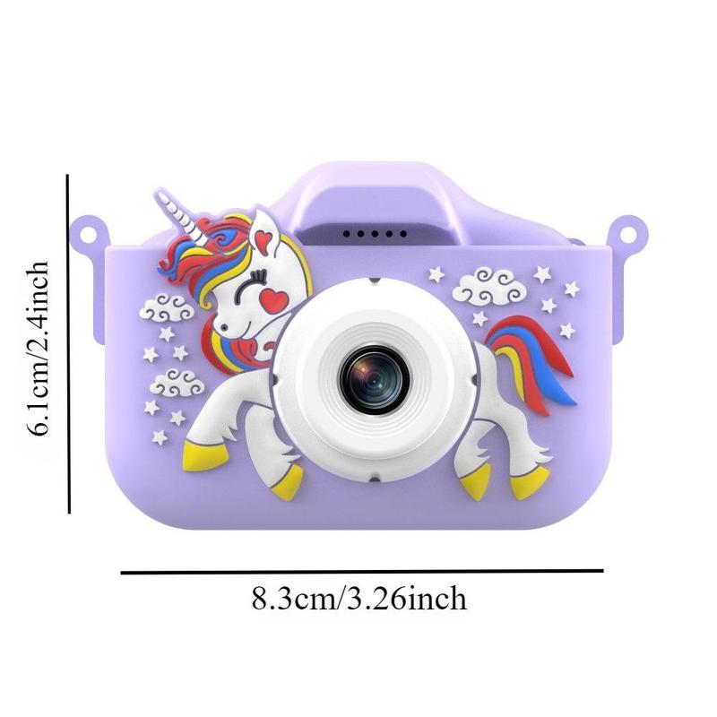 Unicorn Design Camera Toy, 1080P HD Children's Camera Toy with 32GB SD Card & Card Reader, Birthday Gift for Boys & Girls