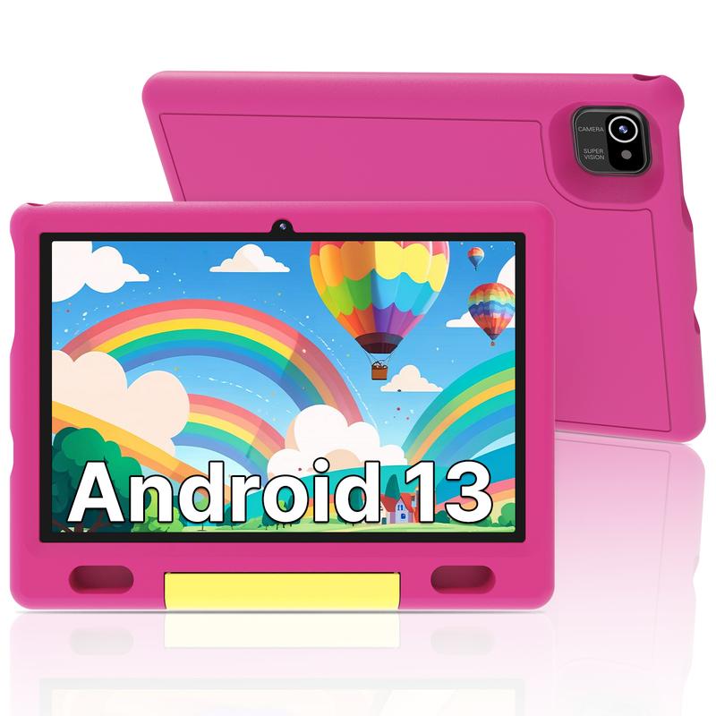 2024 Apolosign Kids Tablet, Android 13 14 Tablet 10.1 inch for Kids with Protective Case, 4-Core, TF Card Expandable,Dual Camera, Parental Control, Pre-intalled APP Great Gift for Toddler