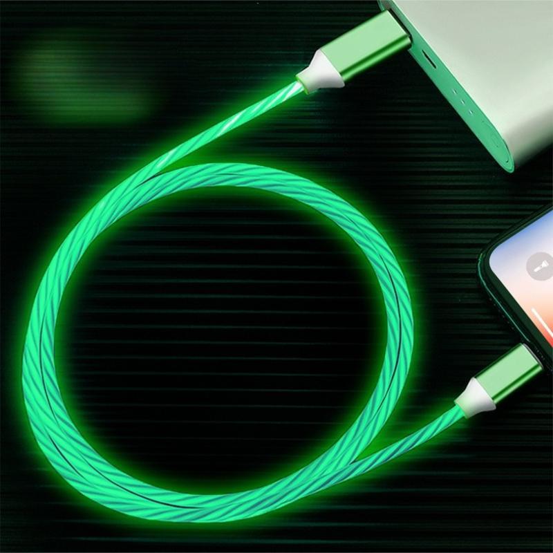 Light Up Lightning Data Cable, Glowing Charging Cable, USB To Lightning Charge Cable Compatible With Apple iPhone