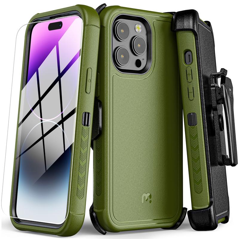 MYBAT PRO Maverick Series  Protective Case with Belt Clip Holster,  Drop-proof, Shockproof, with 360° Rotating Kickstand, Heavy Duty Protection