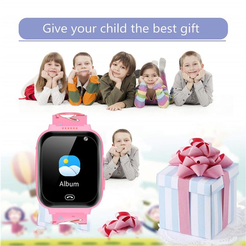 Kids Game Music Smart Watch, Cartoon Silicone Wristband Call Phone Watch with 1GB SD Card and 6 Games, 2G SOS Call Smartwatch, Boy Girl Outdoor Music Playback Watch without SIM in Watch