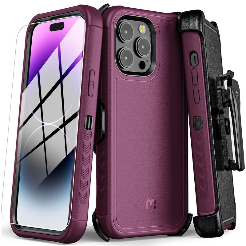 MYBAT PRO Maverick Series  Protective Case with Belt Clip Holster,  Drop-proof, Shockproof, with 360° Rotating Kickstand, Heavy Duty Protection