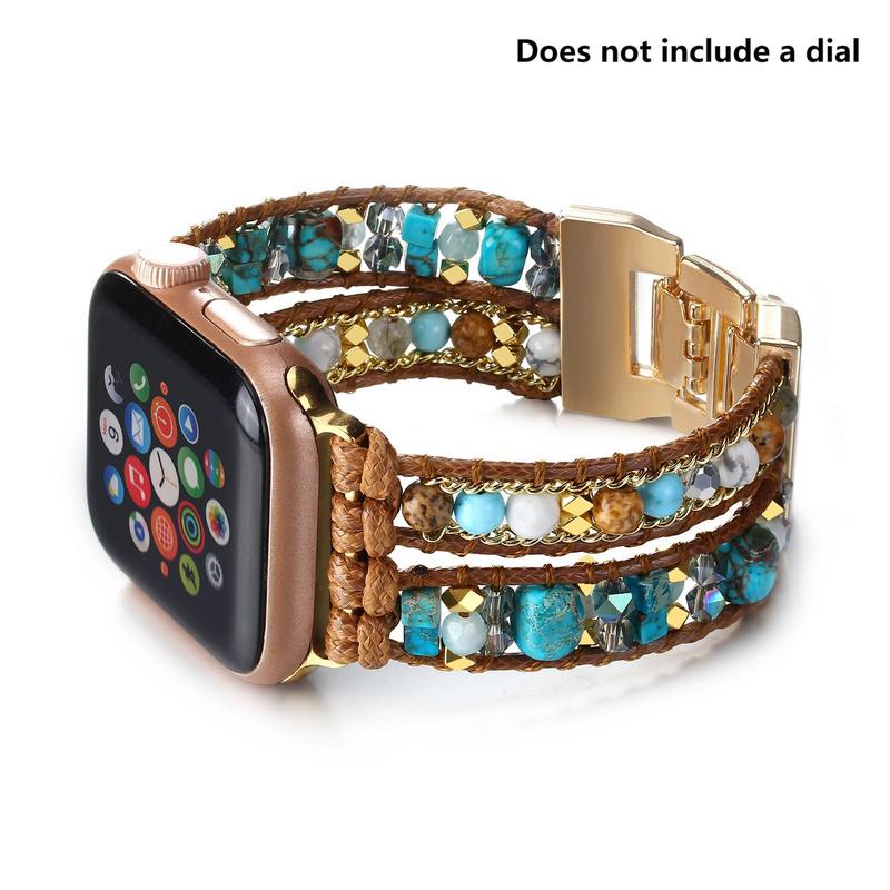 Boho Style Beaded Watch Band (Band Only), Fashionable Watch Band for Women & Men, Wearable Accessories for Apple Watch Series 9 8 7 6 5 4 3 2 1 SE Ultra