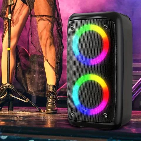 AM-2301 3D Surround Sound Bluetooth Speaker,Wireless Connectivity Audio Compact,  High Quality Sound, Wireless Bluetooth Speaker, Outdoor Wireless Speaker, Bluetooth Speaker with RGB Breathing Light, 3D Stereo Surround Sound Speaker