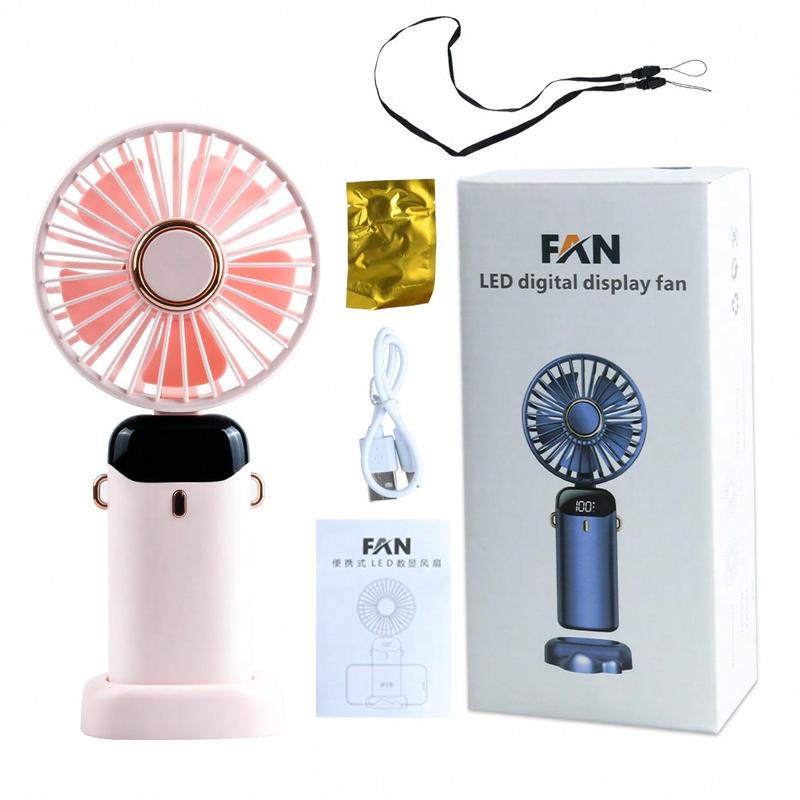 2024 Latest Model for 5000mah Portable USB Fan Handheld Fan 5-level Adjustable Battery Level Display Desktop   Mobile   Hanging Neck Portable Rechargeable Fan Fan Mini Portable Fan Camping Fan Wireless Fan Wireless Battery Fan Small Fan Rechargeable Fan