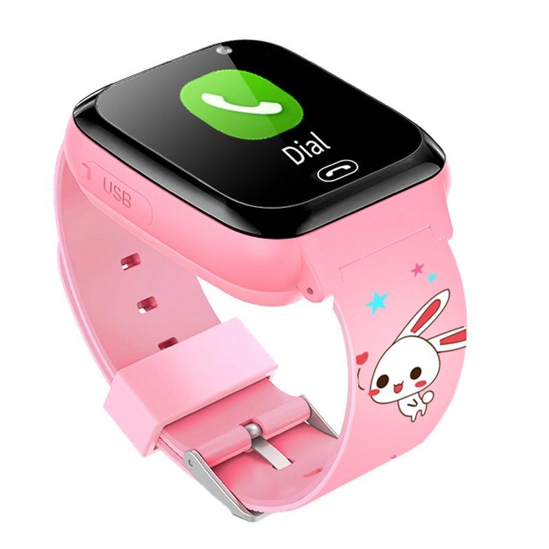 Kids Game Music Smart Watch, Cartoon Silicone Wristband Call Phone Watch with 1GB SD Card and 6 Games, 2G SOS Call Smartwatch, Boy Girl Outdoor Music Playback Watch without SIM in Watch