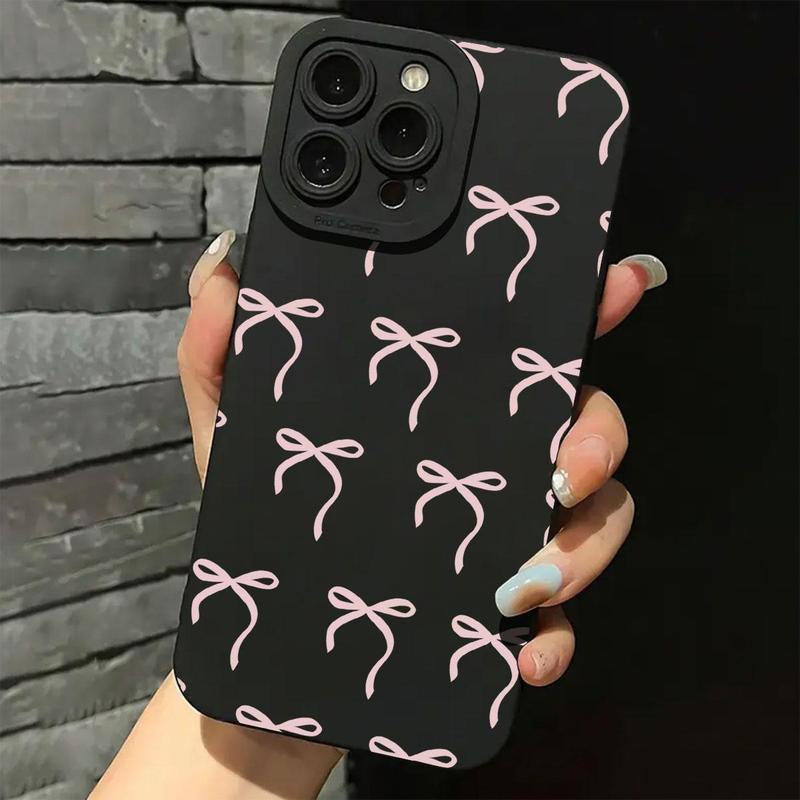 Bowknot Pattern Phone Case, Cute Anti-drop Phone Protective Cover, Phone Accessory Compatible with iPhone