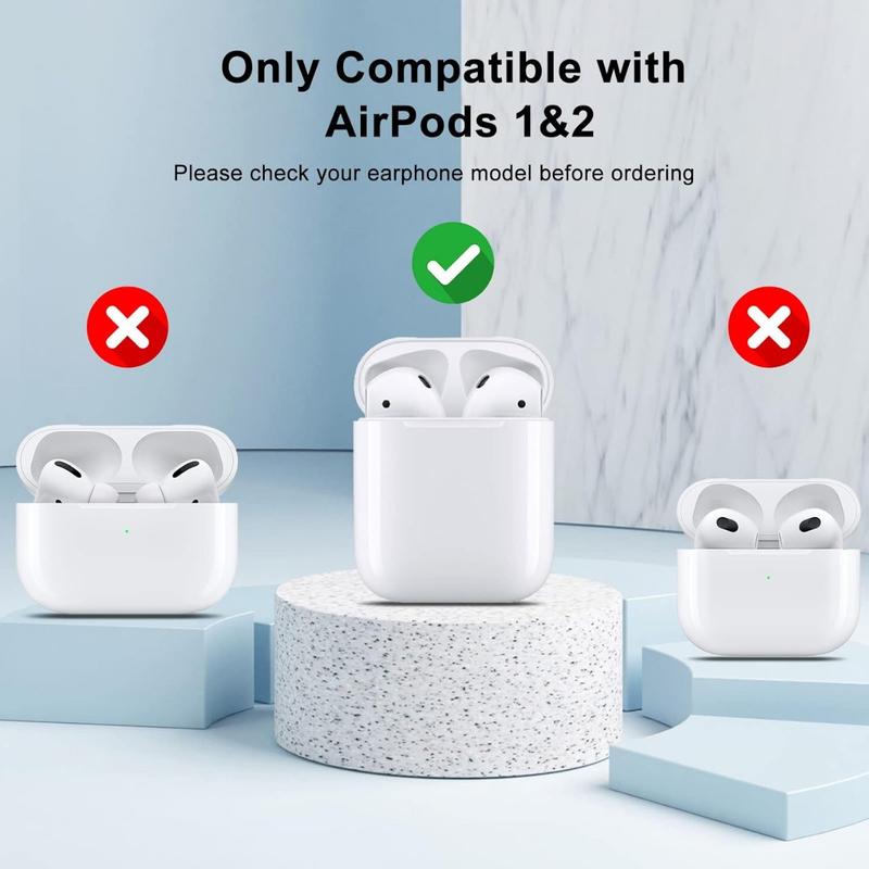 Compatible with AirPods Case Cover, Soft Silicone Case with  Heart Pattern for AirPods 2&1 Generation Case with Studded Letter A-Z Keychain (M Black)