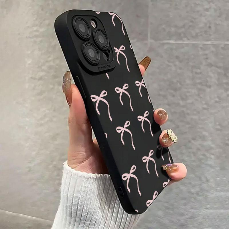 Bowknot Pattern Phone Case, Cute Anti-drop Phone Protective Cover, Phone Accessory Compatible with iPhone