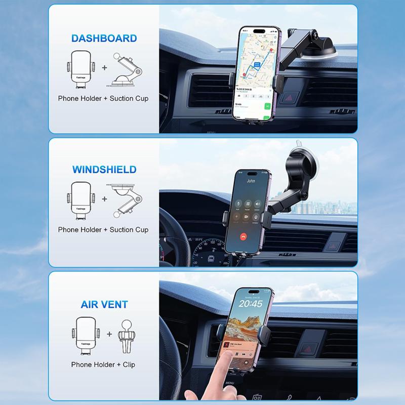 Wireless Car Charger,15W Auto Clamping Car Charger Phone Mount Holder fit for iPhone 15 14 13 12 Mini Pro Max 11 XR XS, Samsung Galaxy S24 Ultra S23 S22 S21+ Note 20, etc