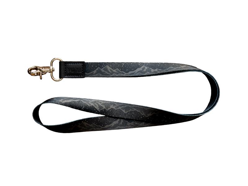 Midnight Mountain Neck Lanyard for keys, ID Badges, Phones, and wallets Accessories Leather