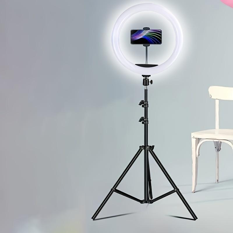 Ring Light with Tripod for Summer, Portable Selfie Light with Phone Holder & 43 Inch Tripod, Adjustable Selfie LED Light for Recording Holiday Party, Important Video Conference, Selfie Accessories