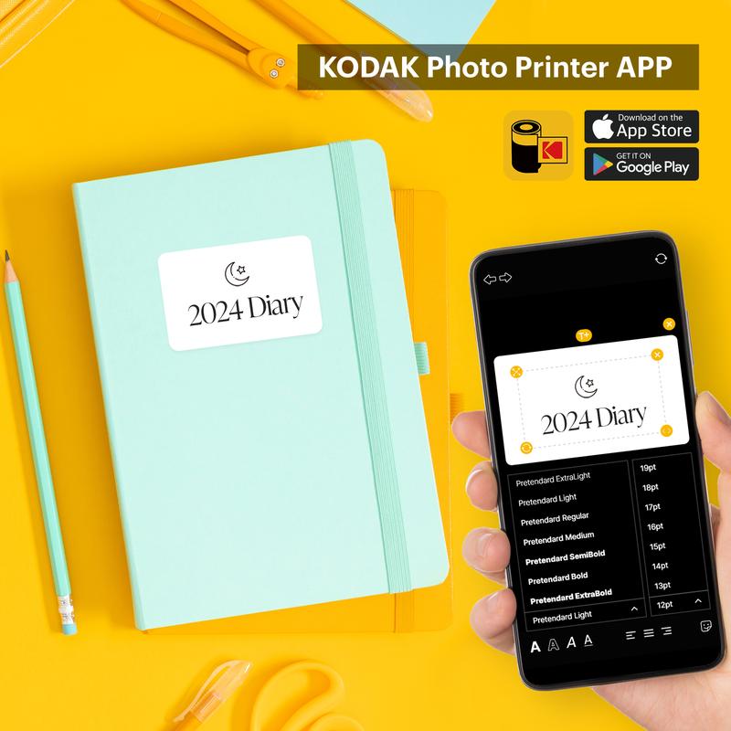 KODAK Memo Shot ERA 2-in-1 Instant Digital Camera and Label Printer  (1.8x2.7)(Camera + 1 Roll Paper) Portable Retro