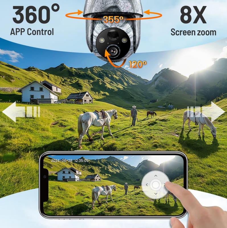 4G Trail Cam with Live Stream & Night Vision - Solar Powered 360° View 4G LTE night vision game camera