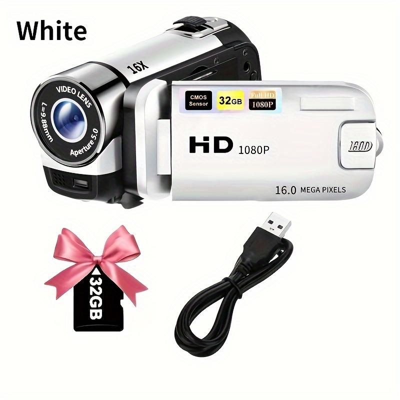 A Camera With A 270° Rotating LED Flip Screen, Equipped With A 32GB Memory Card 16x Digital Zoom Camcorder, 1080P, 2.4-inch Screen Display, New High-definition Wide-angle Camera, Portable Camcorder, Suitable For Home And Outdoor Recording, A Camera For Bo