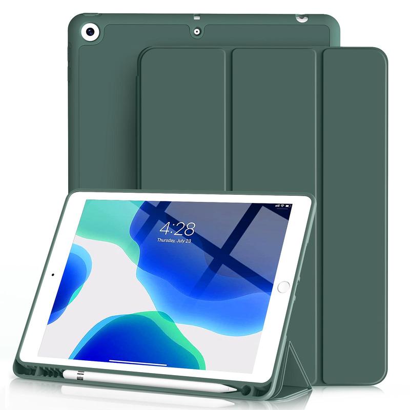 Portable Solid Tablet Case With Pen Slot Design, 1 Count Shockproof Anti-fall Tablet Protective Case For iPad 7th 8th 9th Generation, Tablet Accessories