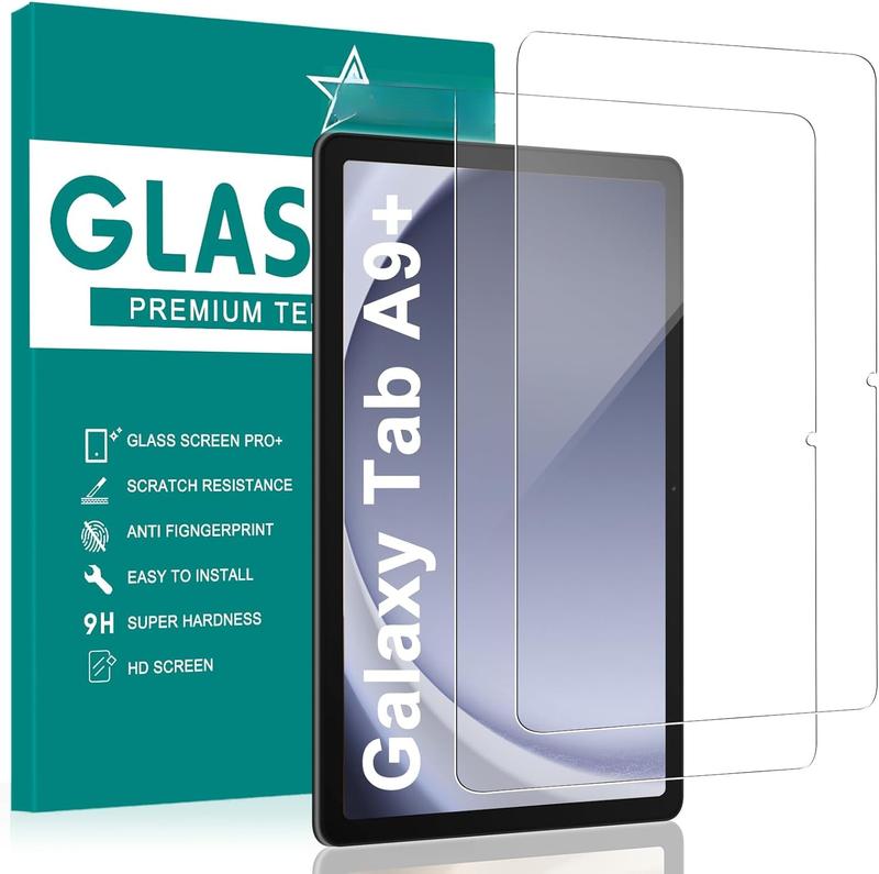 2 Pack Screen Protector for  Galaxy Tab A9 Plus 2023 | Galaxy Tab A9 Plus Tempered Film Ultra Thin Screen Protector | Anti-Fingerprint Touch  Screen Protector for Tab A9 Plus