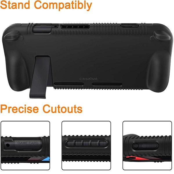 Fintie Silicone Cover for Nintendo Switch with Ergonomic Grip, Anti-Slip & Shockproof Protective Cover Accessories for Handheld Console