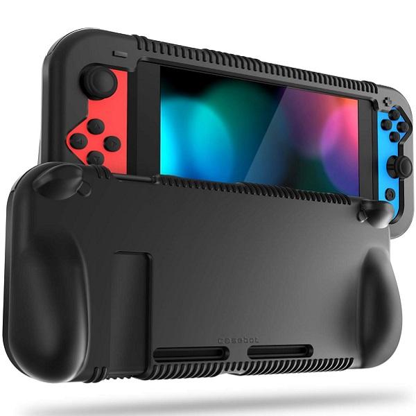 Fintie Silicone Cover for Nintendo Switch with Ergonomic Grip, Anti-Slip & Shockproof Protective Cover Accessories for Handheld Console