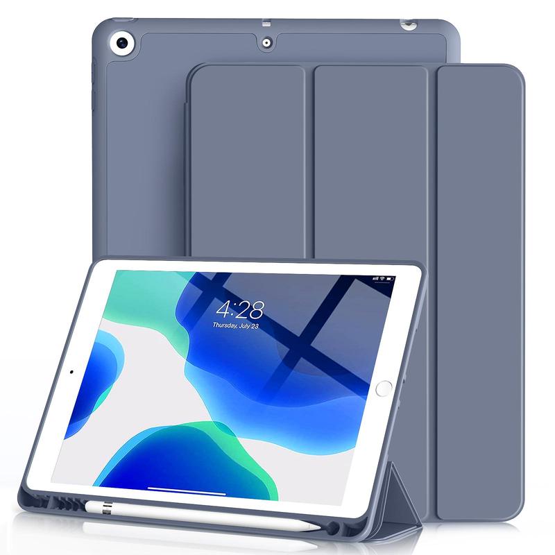 Portable Solid Tablet Case With Pen Slot Design, 1 Count Shockproof Anti-fall Tablet Protective Case For iPad 7th 8th 9th Generation, Tablet Accessories