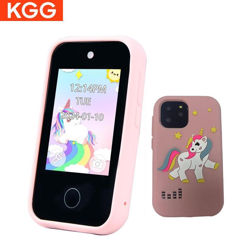 KGG Cartoon Pattern Mini Phones, Cute Smart Cell Phones, Funny Learning Education Tool, Smart Learning Devices Cell Phone with Game Player, Alarm Clock, Calculator & Flashlight