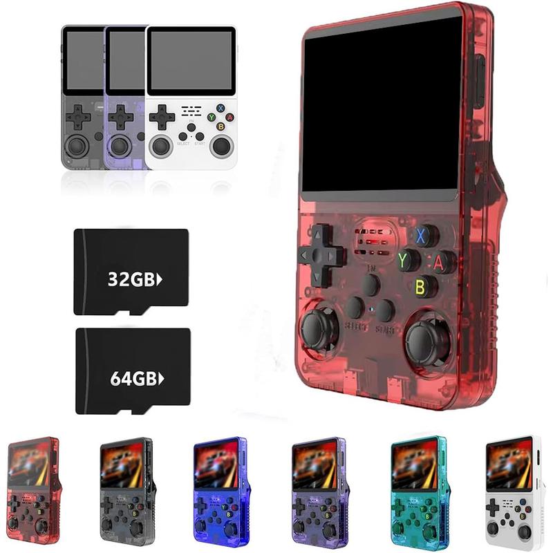 R36S Handheld Game Console, R36S Retro Handheld Game Console, 3.5-inch Retro Handheld, with 32G+64G Built-in 15000+ Classic Games, Game Consoles Protection