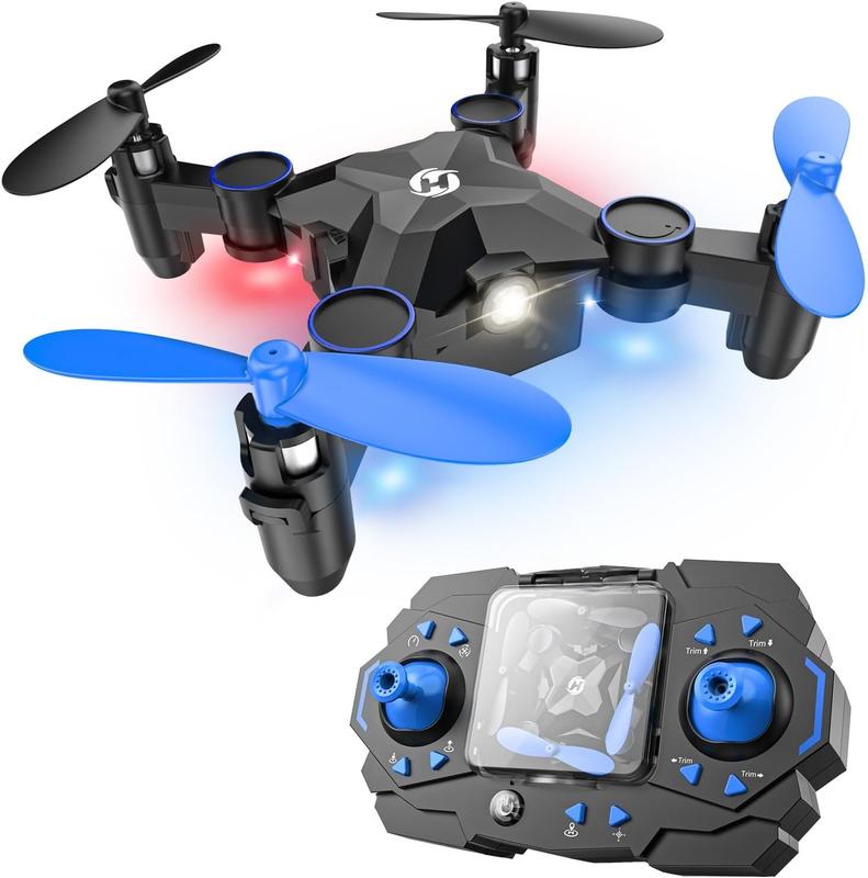 HS190 Foldable Mini Drone for Kids Beginners, RC Nano Quadcopter with Altitude Hold, 3D Flips, High Speeds Rotation, Headless Mode, Throw to Go, One Key Return, Great Gift Toys for Boys and Girls, Blue